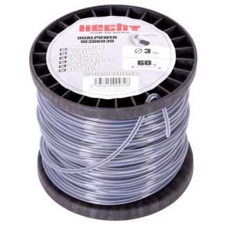 Fir pentru trimmer HECHT 10306030, profil rotund, diametru 3 mm, lungime 60 m, cu insertie metalica