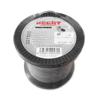 Fir pentru trimmer HECHT 10336024, profil rotund, diametru 2.4 mm, lungime 360 m, cu insertie metalica