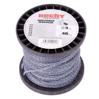 Fir pentru trimmer HECHT 10404030, profil rasucit, diametru 3 mm, lungime 40 m, cu insertie metalica