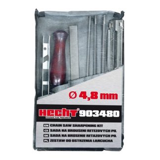 Kit pentru ascutire lant motofierastrau HECHT 903480, dimensiune pile 4.8 mm