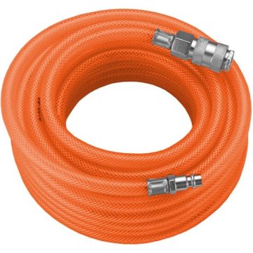 Furtun pentru aer HECHT 002075A, lungime 10 metri, 6.3 x 11.3 mm, 16 bar, cupla rapida 1/4 inch