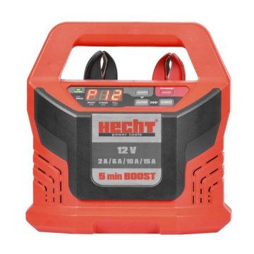 Incarcator inteligent pentru acumulatori auto HECHT 2013, pentru baterii Pb, plumb-acid, iesire 12V, 2-15 A, 4-300 Ah