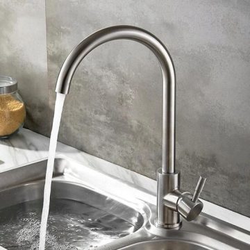 Baterie bucatarie lebada inox satinat CF001