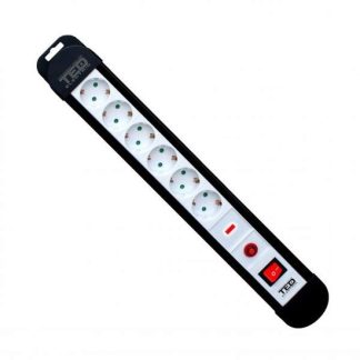 Prelungitor cu protectie10 metri 6 prize schuko cu reset & led & switch cablu 3X1,5mm TED000941 (1/10)