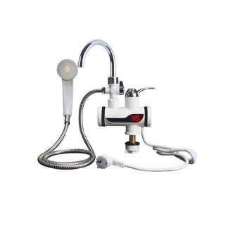 Baterie instant lebada cu dus pentru apa calda afisaj LCD Alb AT1CT-IM1P-RS1S-LZ010LY