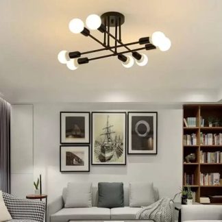 Lustra Niko 8x E27 negru AT1CT-MV1A-HT2L-36001/8BK