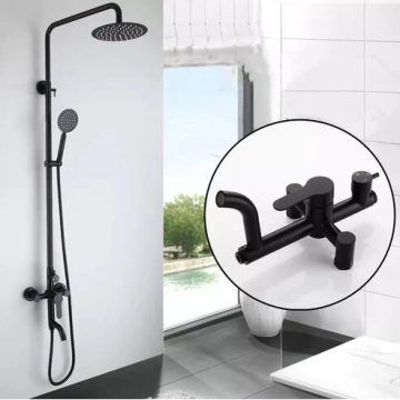 Coloana dus inox SUS304 negru Korman HS005