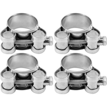 Set 4 cleme zincate cu surub 19-21/18mm Vorel 73787