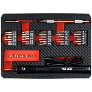 Surubelnita de precizie cu acumulator 3.6v 39 piese Yato YT-27930