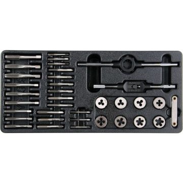 Set 35 filiere si tarozi pentru dulap Yato YT-55465