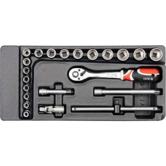 Trusa chei tubulare si antrenor 3/8" pentru dulap Yato YT-5542