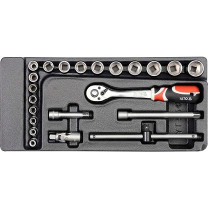 Trusa chei tubulare si antrenor 3/8" pentru dulap Yato YT-5542
