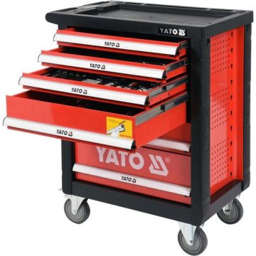 Dulap metalic de scule echipat cu 185 piese Yato YT-55307, Crom Vanadiu, pentru atelier auto, profesional