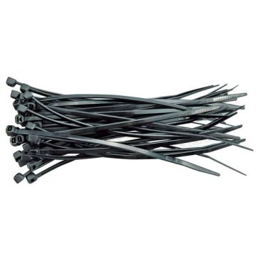Coliere plastic 370 x 4.8 mm 100 buc negru Vorel 73896
