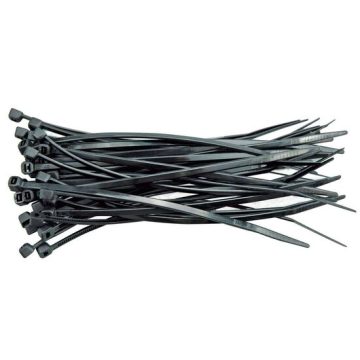 Coliere plastic 280 x 4.8 mm 100 buc negru Vorel 73929