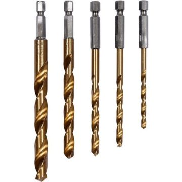 Set 5 burghie titan de 1/4" pentru metal Yato YT-44700