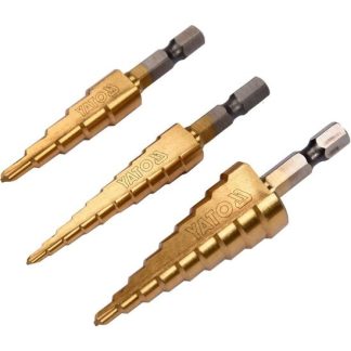 Set 3 burghie in trepte 3 - 20 mm, 1/4" Yato YT-44731