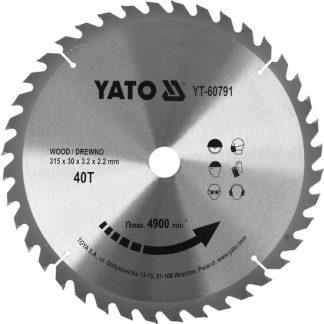 Disc circular pentru lemn 315X40TX30 mm Yato YT-60791
