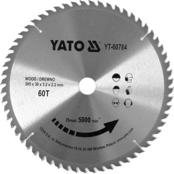Disc circular pentru lemn 305X60TX30 mm Yato YT-60784