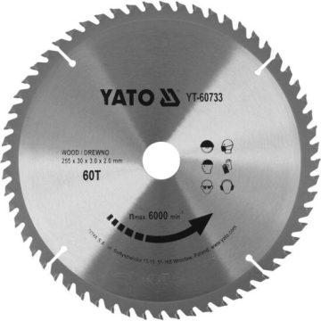 Disc circular pentru lemn 255X60TX30 mm Yato YT-60733