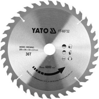 Disc circular pentru lemn 255X36TX30 mm Yato YT-60732