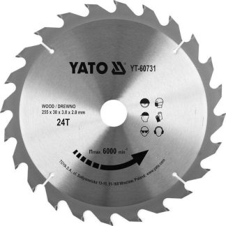 Disc circular pentru lemn 255X24TX30 mm Yato YT-60731