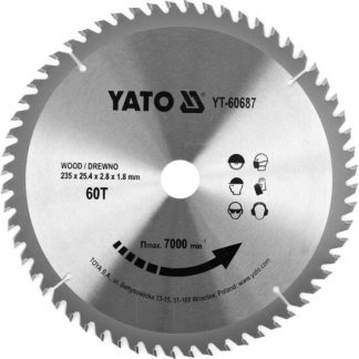 Disc circular pentru lemn 235X60TX25,4 mm Yato YT-60687