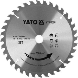 Disc circular pentru lemn 235X36TX25,4 mm Yato YT-60686