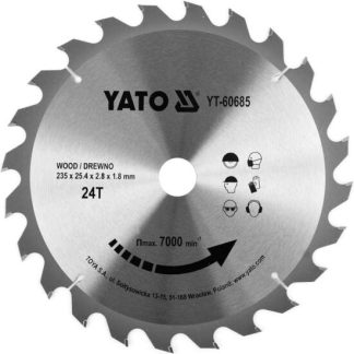 Disc circular pentru lemn 235X24TX25,4 mm Yato YT-60685