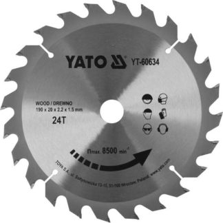 Disc circular pentru lemn 190 x 20 x 2.2 mm Yato YT-60634