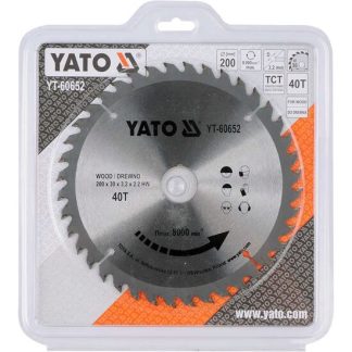 Disc circular lemn 200 x 30 x 3.2 mm cu 40 dinti Yato YT-60652