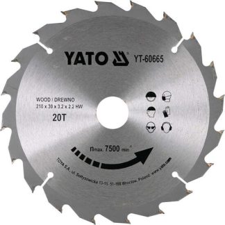 Disc circular lemn 210 x 30 x 3.2 mm 20 dinti Yato YT-60665