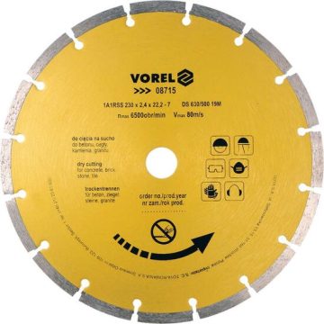 Disc diamantat segmentat 230 mm Vorel 08715