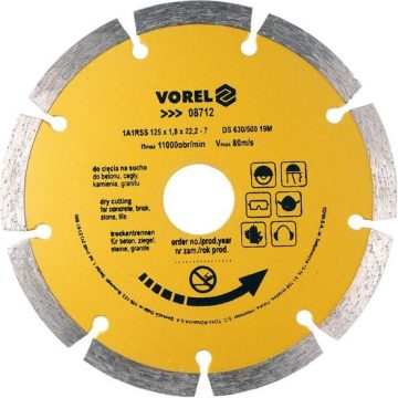 Disc diamantat segmentat 125 mm Vorel 08712