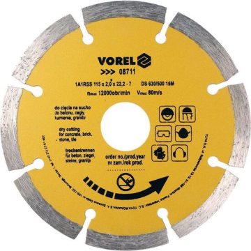 Disc diamantat segmentat 115 mm Vorel 08711