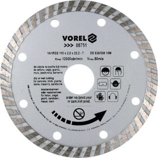 Disc diamantat turbo 115 mm Vorel 08751