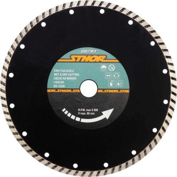 Disc diamantat turbo 230 x 2.6 mm H7,5 Sthor 08793