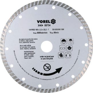 Disc diamantat turbo 180 mm Vorel 08754