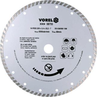 Disc diamantat turbo 230 mm Vorel 08755