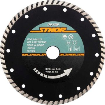 Disc diamantat turbo 180 x 2.4 mm H7,5 Sthor 08792