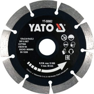 Disc diamantat segmentat 125 x 22.2 x 2 mm Yato YT-59962