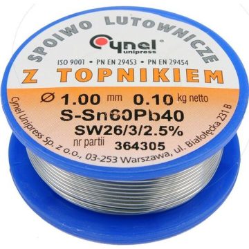 Fludor, sn60pb40 1.0 / 100, Cynel 76810