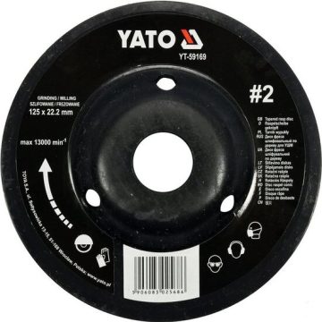 Disc raspel pentru lemn depresat 125 x 22.2 mm nr. 2 Yato YT-59169