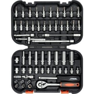 Trusa tubulare 1/4'', 56 buc Sthor 58643