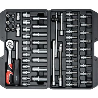 Trusa chei tubulare si biti 1/4" 56 piese Yato YT-14501