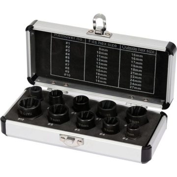 Set extractoare suruburi 3/8, 10 buc Yato YT-06031