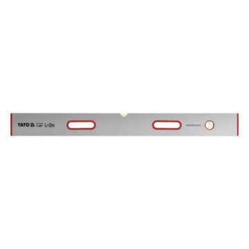 Dreptar din aluminiu cu 2 bule de aer si 2 manere 2 m Yato YT-3077