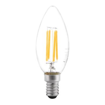 Bec LED Filament Lumanare 4W E14 6500K Clar