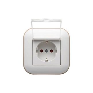 Priza Schuko cu Capac ST Alb Kraft Ovivo Loft