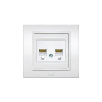 Zena Alb Priza 2xUTP Cat6E ST